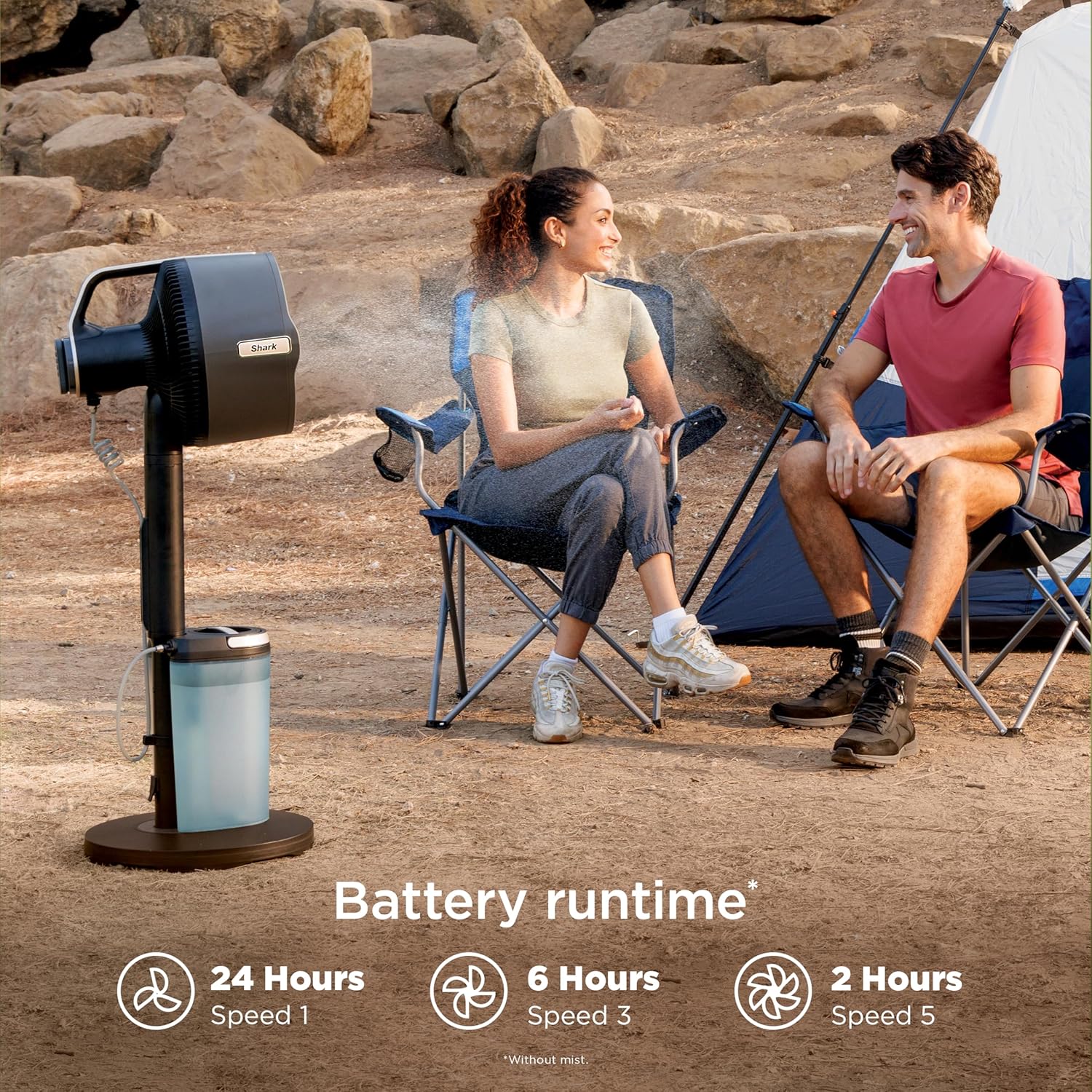 Fluxo de ar com névoa